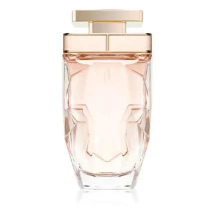 Cartier La Panthère Eau De Toilette for Women 75ml – Elegant floral fragrance in a sculpted glass bottle shaped like a panther’s face.